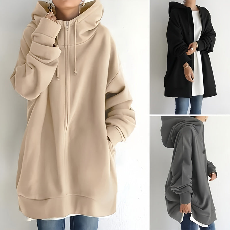 đ„BegrĂ€nsat Erbjudande 50% Rabattđ„ Damernas Höst/Vinter Hoodie med Dragkedja â Köp tvĂ„, fri frakt