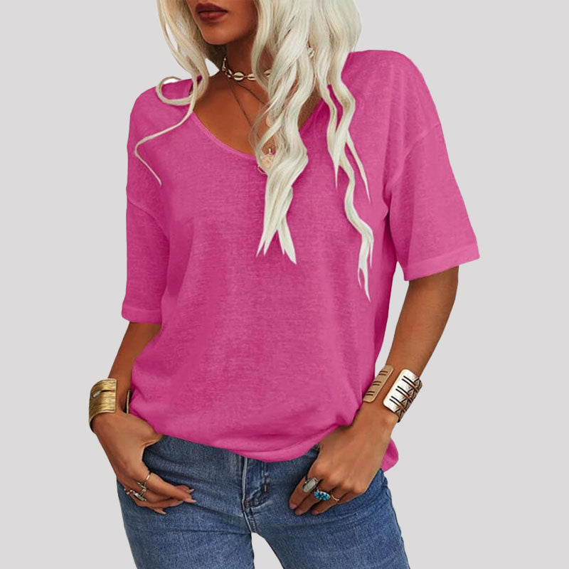 đ„Superdeal! 29% Rabatt! V-ringad T-shirt för Kvinnor