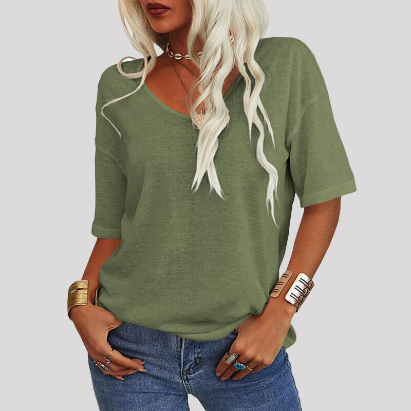 đ„Superdeal! 29% Rabatt! V-ringad T-shirt för Kvinnor