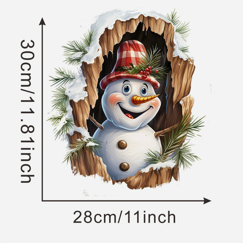 3D-väggdekal med jultomten och hans släde