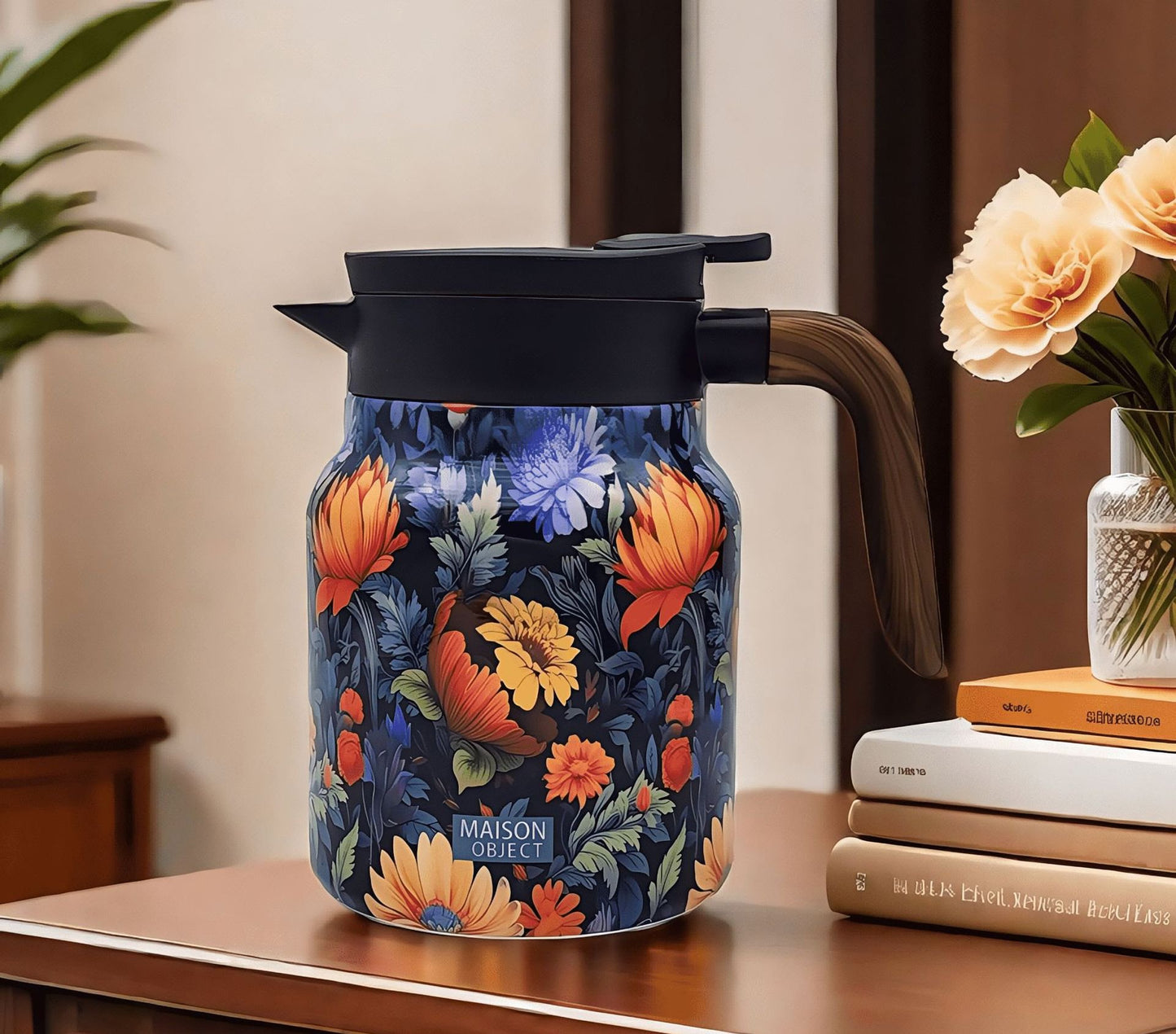 đ„Superdeal! 36% Rabatt! â Vintage Blommig Termosmugg med Tesil