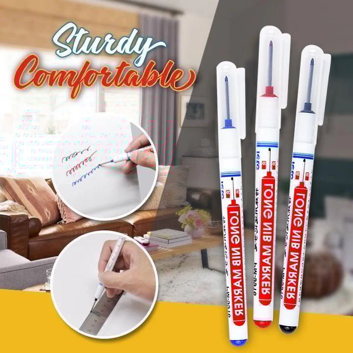 đ„Superdeal! 38% Rabatt! â DjuphĂ„lsmarkör med LĂ„ng Spets (3-pack) â Perfekt för TrĂ„nga Utrymmen & Exakta MĂ€rkningar