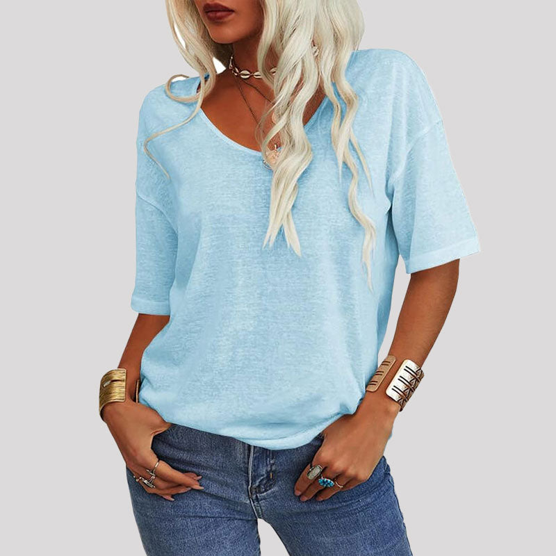 đ„Superdeal! 29% Rabatt! V-ringad T-shirt för Kvinnor