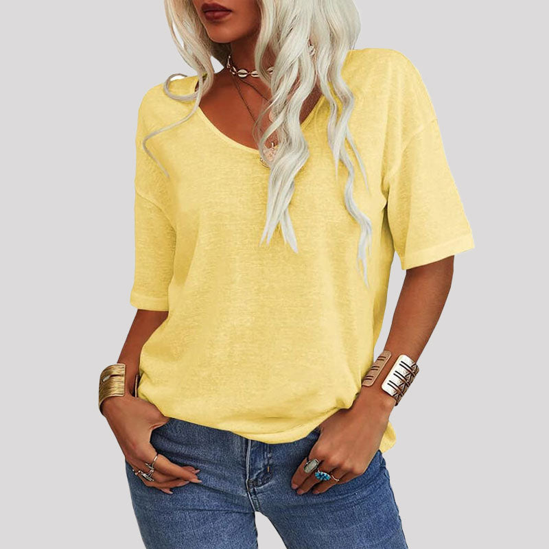đ„Superdeal! 29% Rabatt! V-ringad T-shirt för Kvinnor