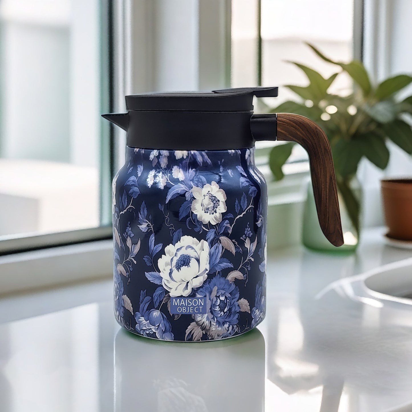 đ„Superdeal! 36% Rabatt! â Vintage Blommig Termosmugg med Tesil
