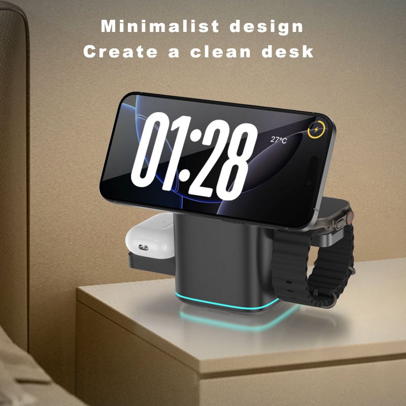đ„Superdeal! 39% Rabatt! â 3-i-1 TrĂ„dlös Laddare â Pop-up Design för Flera Enheter