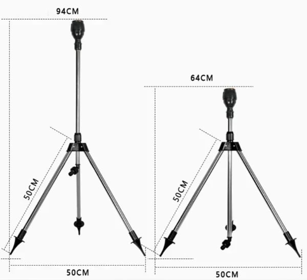 đ„Superdeal! 39% Rabatt! Roterande Sprinkler med Trefotsstativ â 360° TĂ€ckning för TrĂ€dgĂ„rden