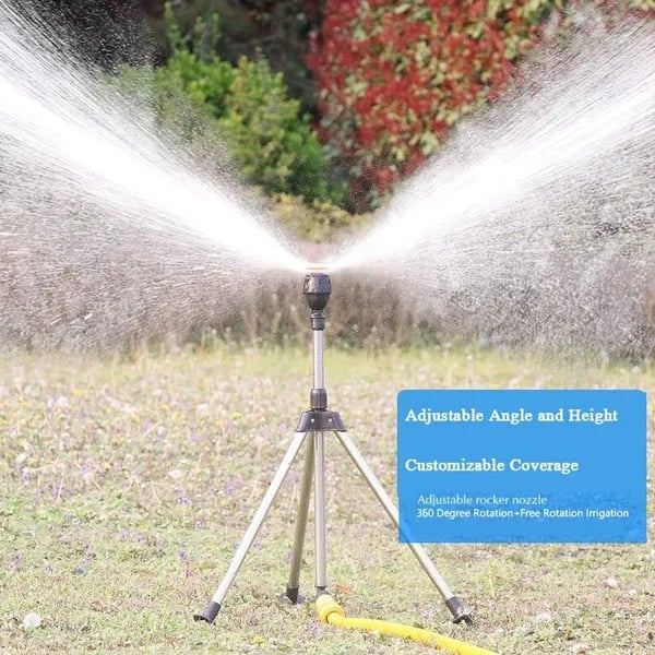 đ„Superdeal! 39% Rabatt! Roterande Sprinkler med Trefotsstativ â 360° TĂ€ckning för TrĂ€dgĂ„rden
