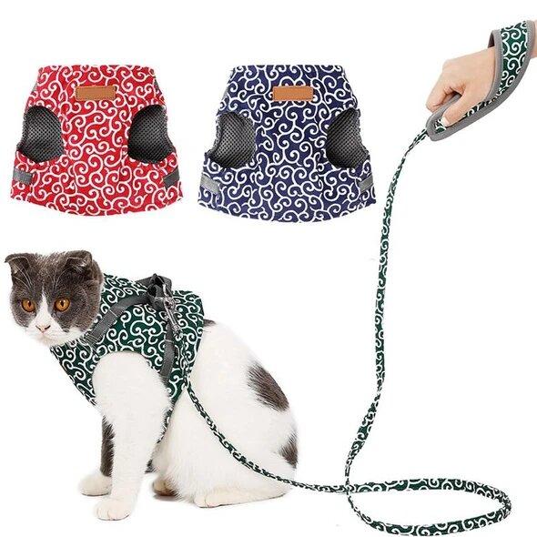đ„Superdeal! 38% Rabatt! â Sele & Koppel i Ett â Anti-RymningsvĂ€st för Katt & Hund, BekvĂ€m & Justerbar Passform