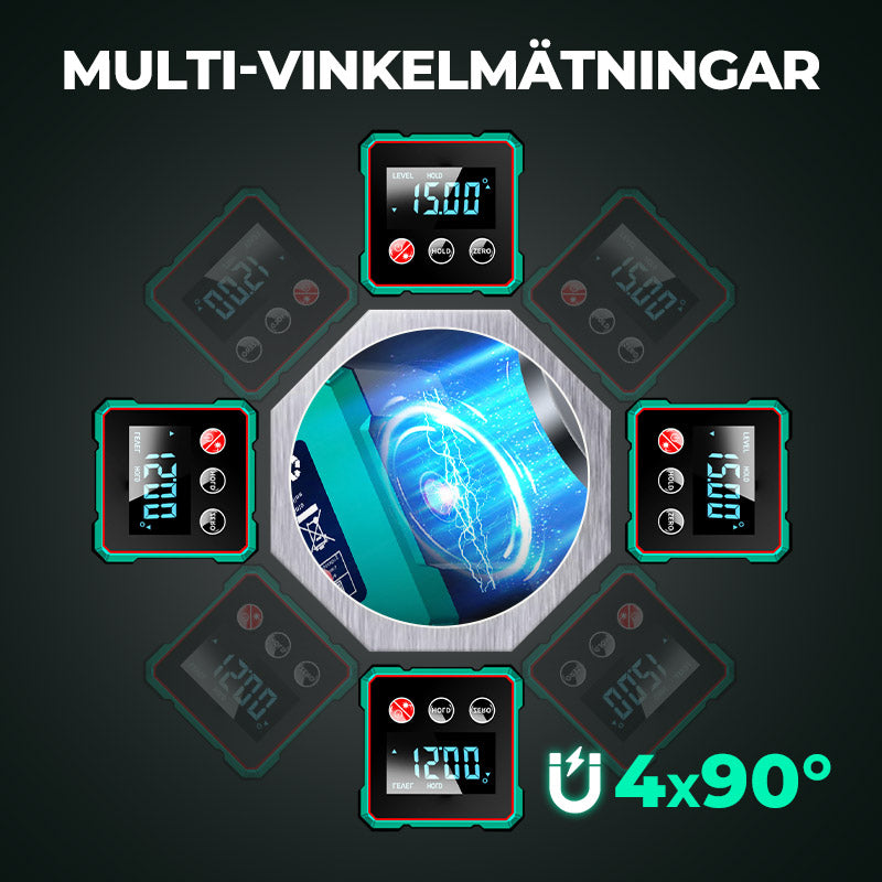 Magnetisk digital vinkelmätare med elektronisk lase