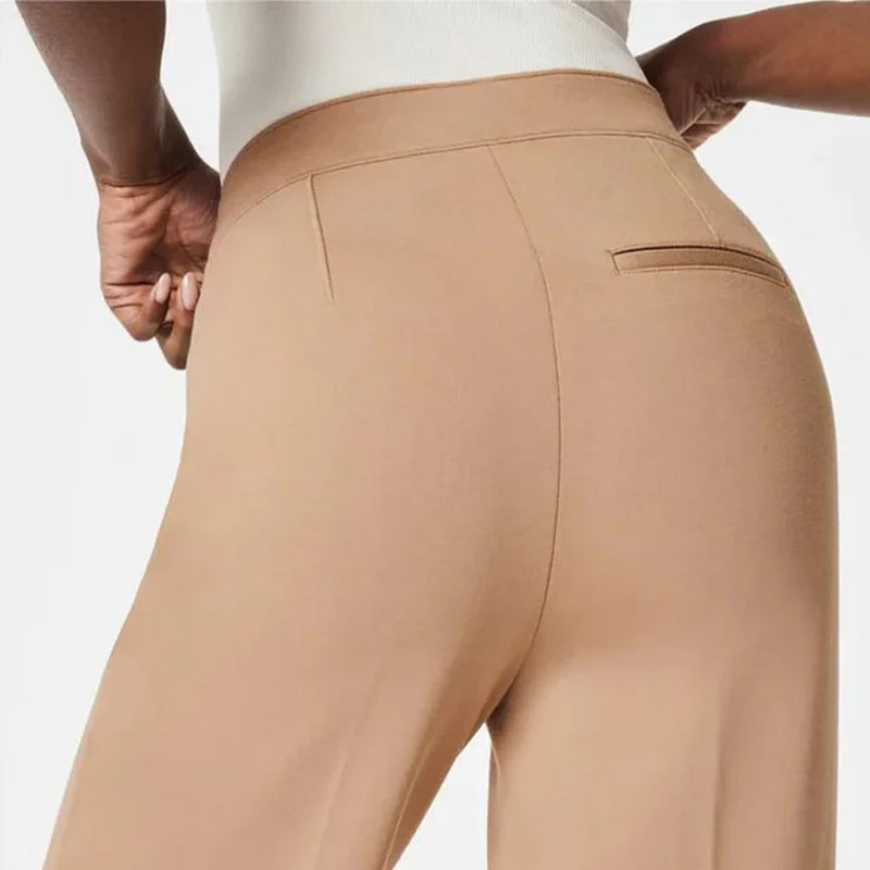 đ„Sista dagen 49% RABATTđ„Hög Elastisk Knapp Med Breda Ben Slimbyxor Leggings/High Elastic Button Wide Leg Slim Pants Leggings