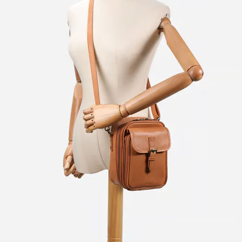 đ„Superdeal! 38% Rabatt! â Crossbody AxelvĂ€ska i Ăkta LĂ€der â Perfekt för Varje Dag
