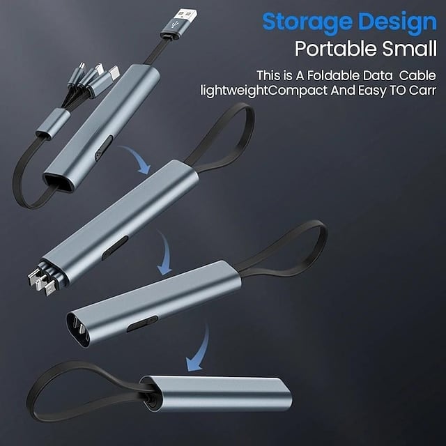 đ„Superdeal! 28% Rabatt! â 3-i-1 Snabbladdningskabel â USB för Alla Enheter