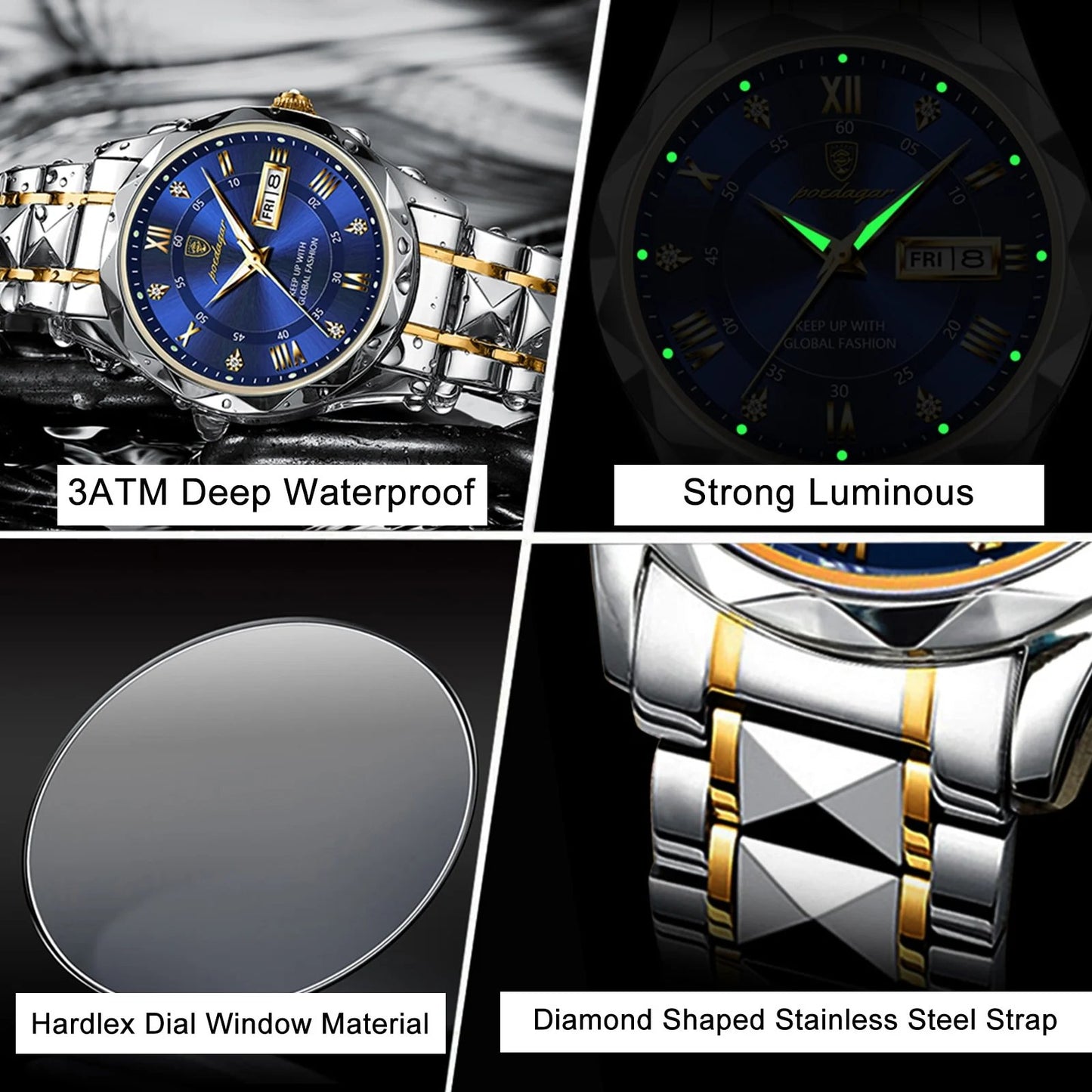 đ„ Superdeal! 35% Rabatt! â VattentĂ€tt Lyxarmbandsur för MĂ€n â Luminous Design & Toppkvalitet