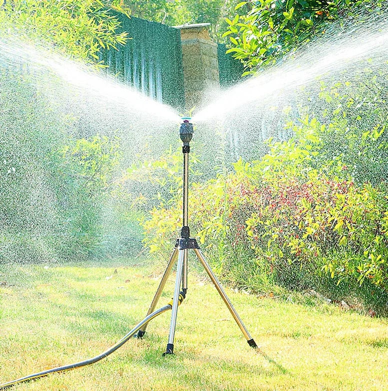 đ„Superdeal! 39% Rabatt! Roterande Sprinkler med Trefotsstativ â 360° TĂ€ckning för TrĂ€dgĂ„rden
