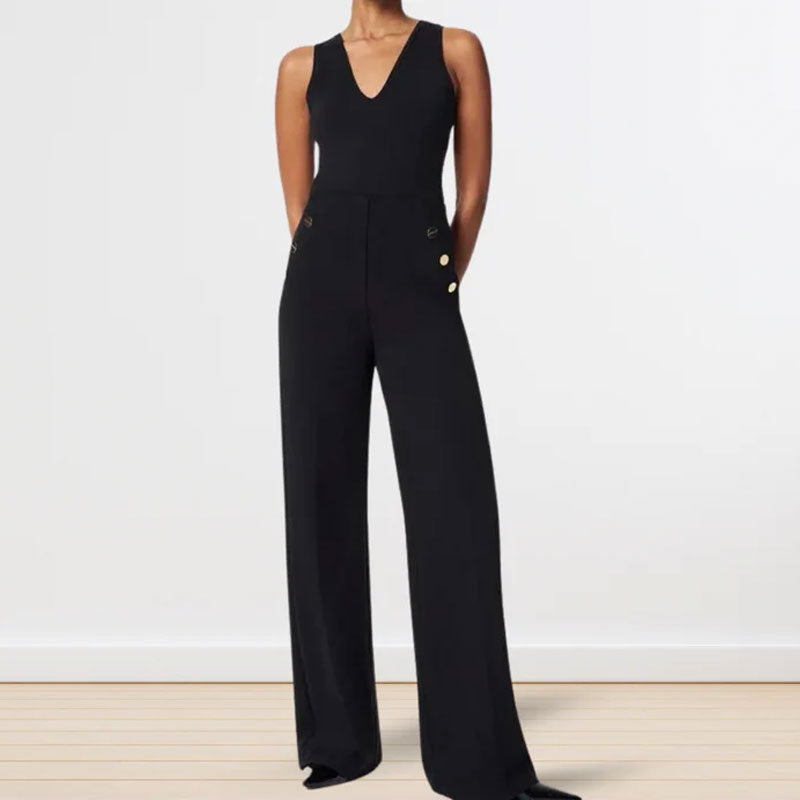 đ„Sista dagen 49% RABATTđ„Hög Elastisk Knapp Med Breda Ben Slimbyxor Leggings/High Elastic Button Wide Leg Slim Pants Leggings