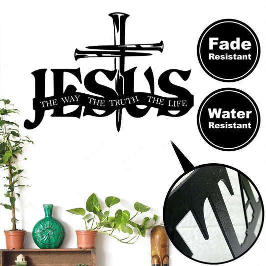(🎁Sista dagen 49 % rabatt)🔥Jesus & Cross Design Wall Art - ⌛Begränsad handgjord serie
