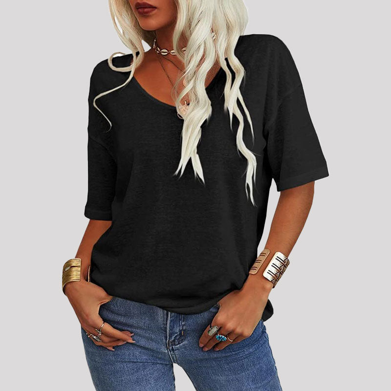đ„Superdeal! 29% Rabatt! V-ringad T-shirt för Kvinnor
