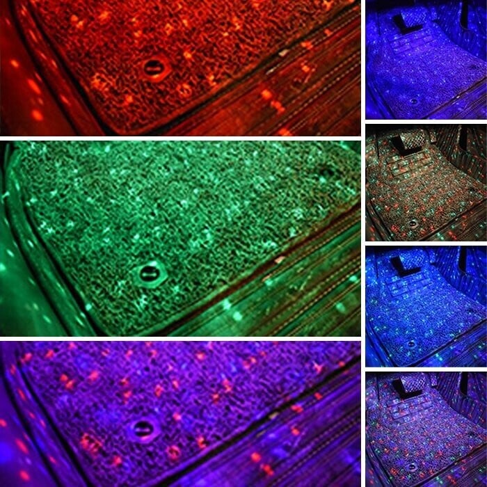 đ„ Superdeal! 39% Rabatt! â Inredningsbelysning för Bil â 4 LED-ljusrör med FĂ€rgskifte