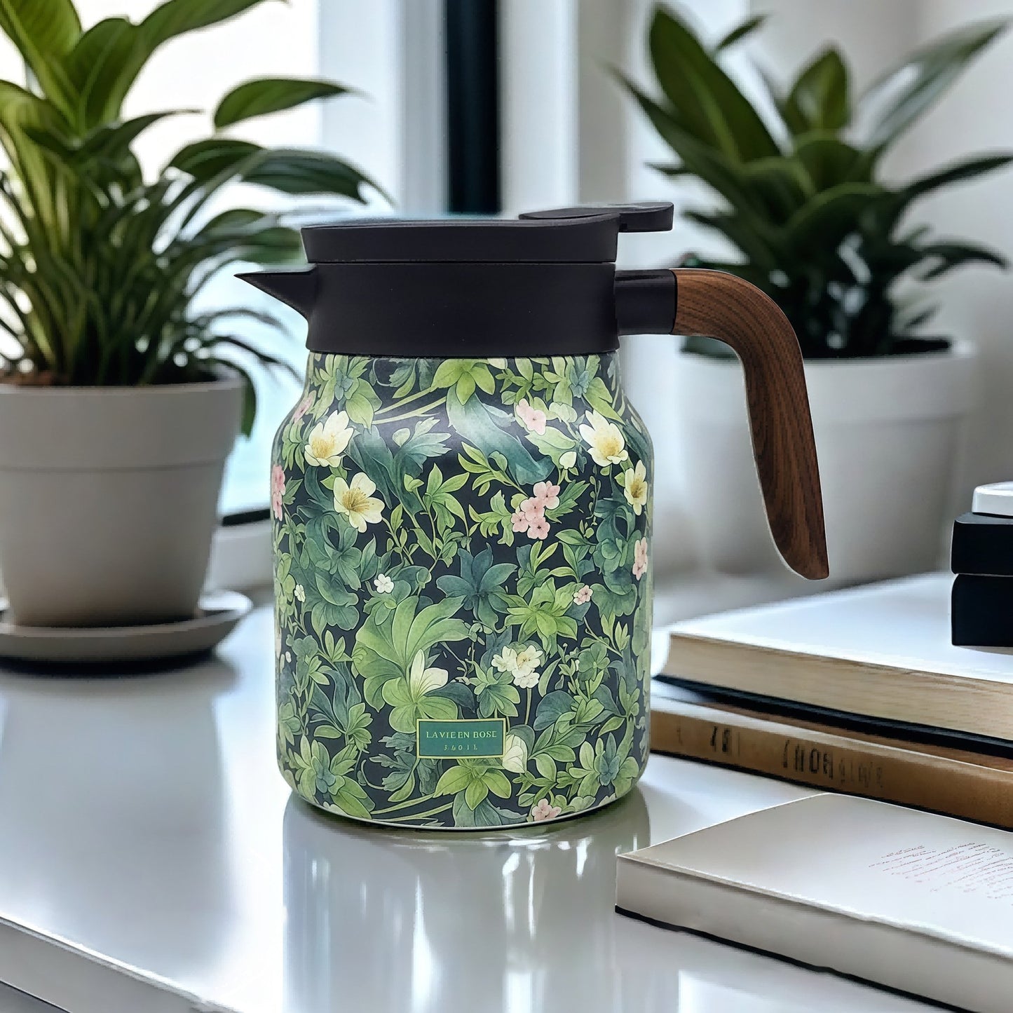 đ„Superdeal! 36% Rabatt! â Vintage Blommig Termosmugg med Tesil