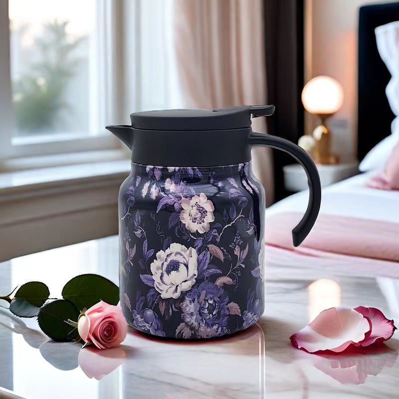 đ„Superdeal! 36% Rabatt! â Vintage Blommig Termosmugg med Tesil