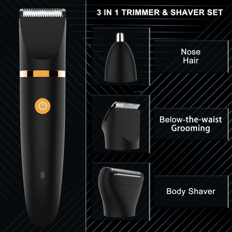 đ„Superdeal! 35% Rabatt! â 3-i-1 VattentĂ€t Kroppstrimmer för MĂ€n â Sladdlös, Precisionsklippning