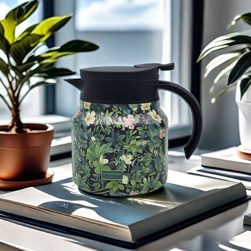 đ„Superdeal! 36% Rabatt! â Vintage Blommig Termosmugg med Tesil