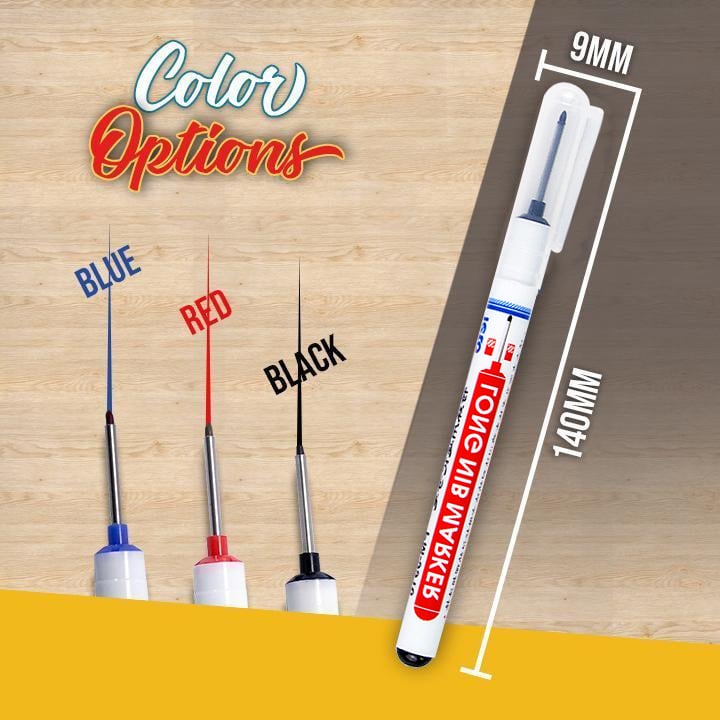 đ„Superdeal! 38% Rabatt! â DjuphĂ„lsmarkör med LĂ„ng Spets (3-pack) â Perfekt för TrĂ„nga Utrymmen & Exakta MĂ€rkningar