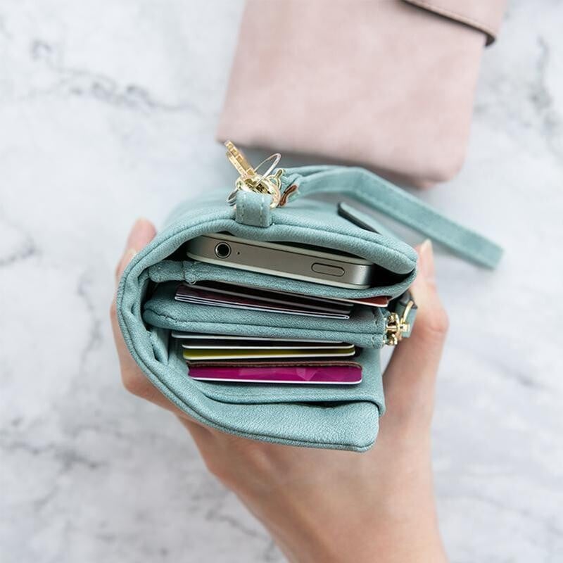 đ„Superdeal! 29% Rabatt! â Liten Trefaldig PlĂ„nbok i LĂ€der â Stilren & Smidig för Kvinnor
