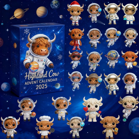 🐮🧑‍🚀Astronaut Highland Cow Adventskalender 2025 --24 dagar av överraskningar🎄✨