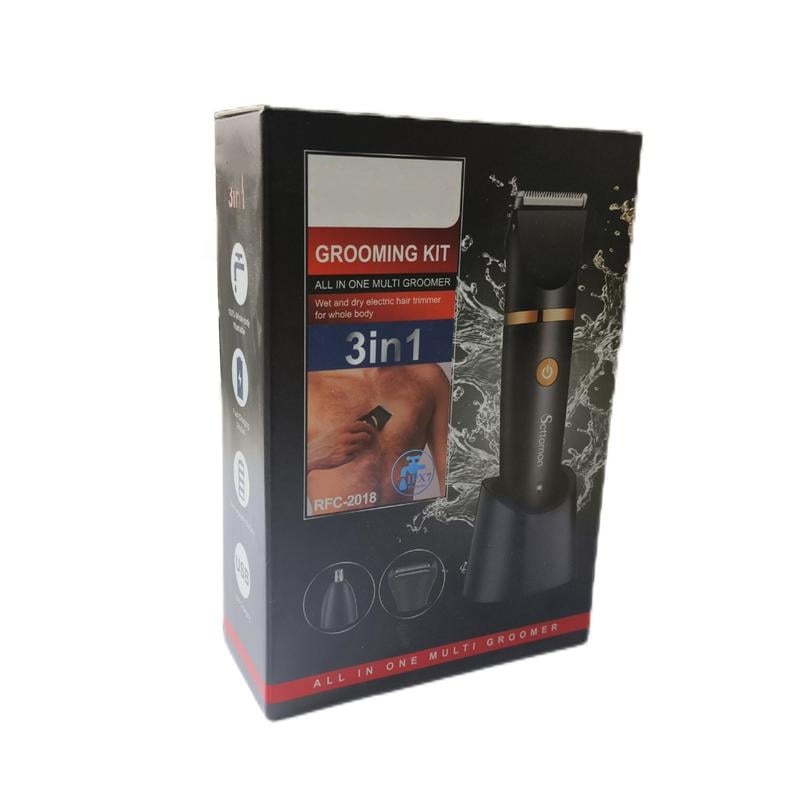 🔥Superdeal! 35% Rabatt! – 3-i-1 Vattentät Kroppstrimmer för Män – Sladdlös, Precisionsklippning