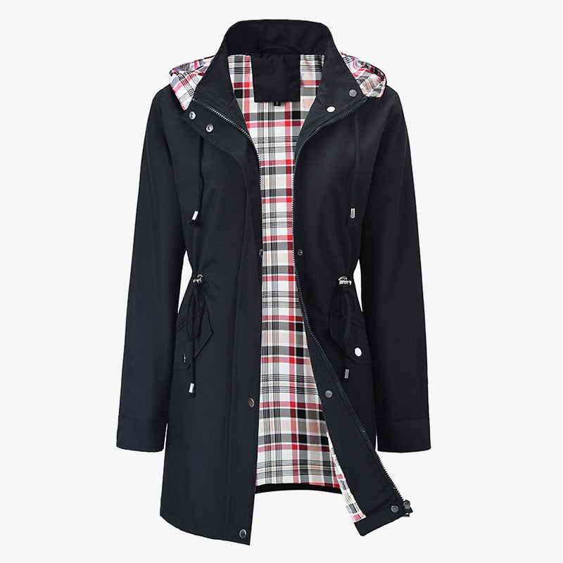 🧥Ny vattenavvisande trenchcoat för damer – Högkvalitativ gränsöverskridande damkonfektion med rutigt foder✨