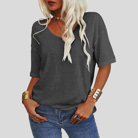 🔥Superdeal! 29% Rabatt! V-ringad T-shirt för Kvinnor