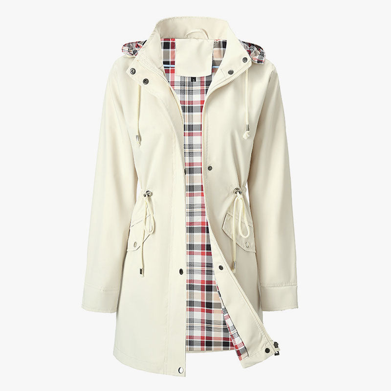 🧥Ny vattenavvisande trenchcoat för damer – Högkvalitativ gränsöverskridande damkonfektion med rutigt foder✨