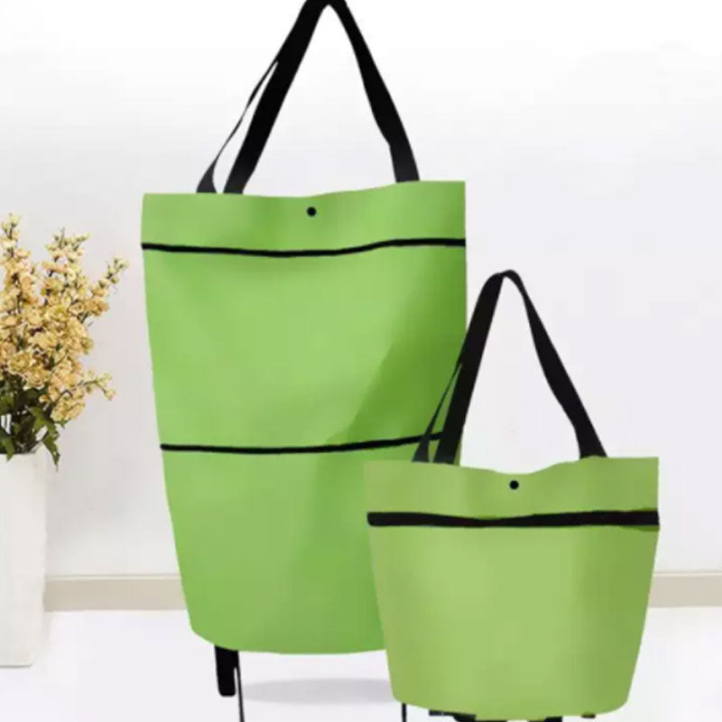 🔥 49% Rabatt! Hopfällbar Shoppingväska med Hjul