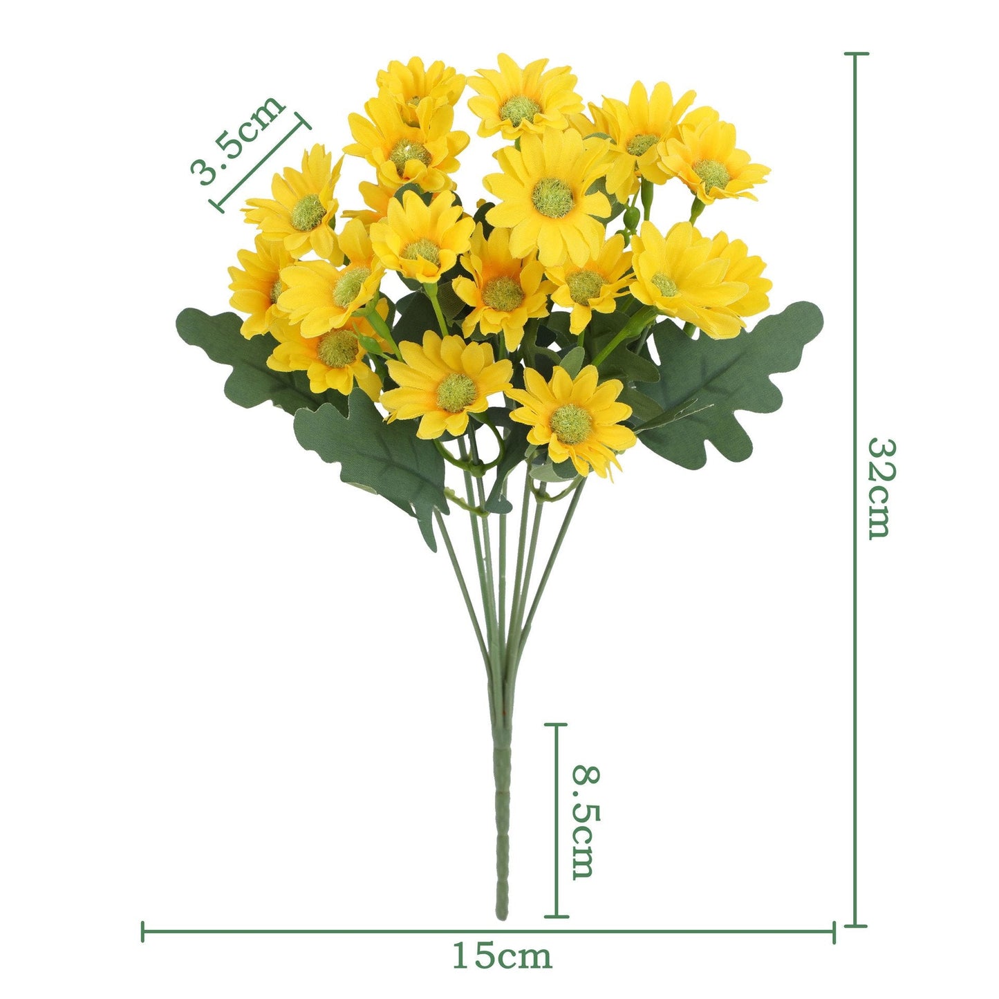 💥 Konstgjorda utomhusblommor Sunset Mums – UV-beständiga, vattentäta, vindtäta