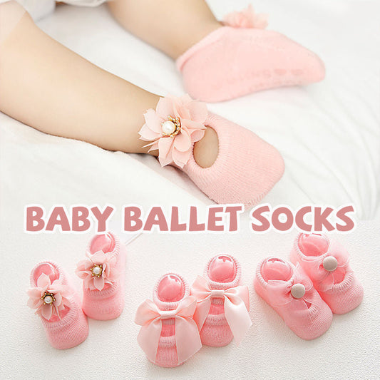 🩰 49% RABATT – Söta Baby Ballettstrumpor med Halkskydd
