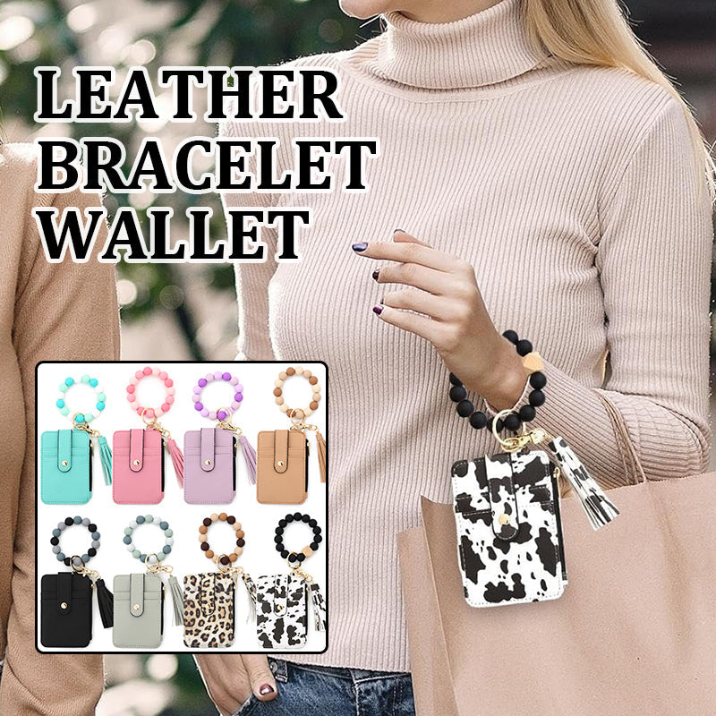 Pärlplånbok i läder