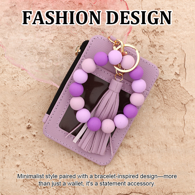 Pärlplånbok i läder