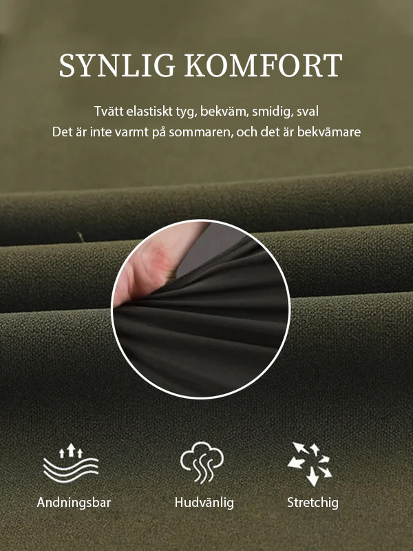 🔥 29% RABATT ⏳ Högelastiska byxor med flera fickor