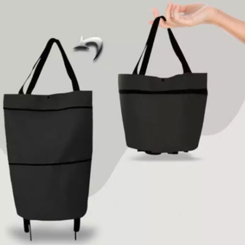 🔥 49% Rabatt! Hopfällbar Shoppingväska med Hjul