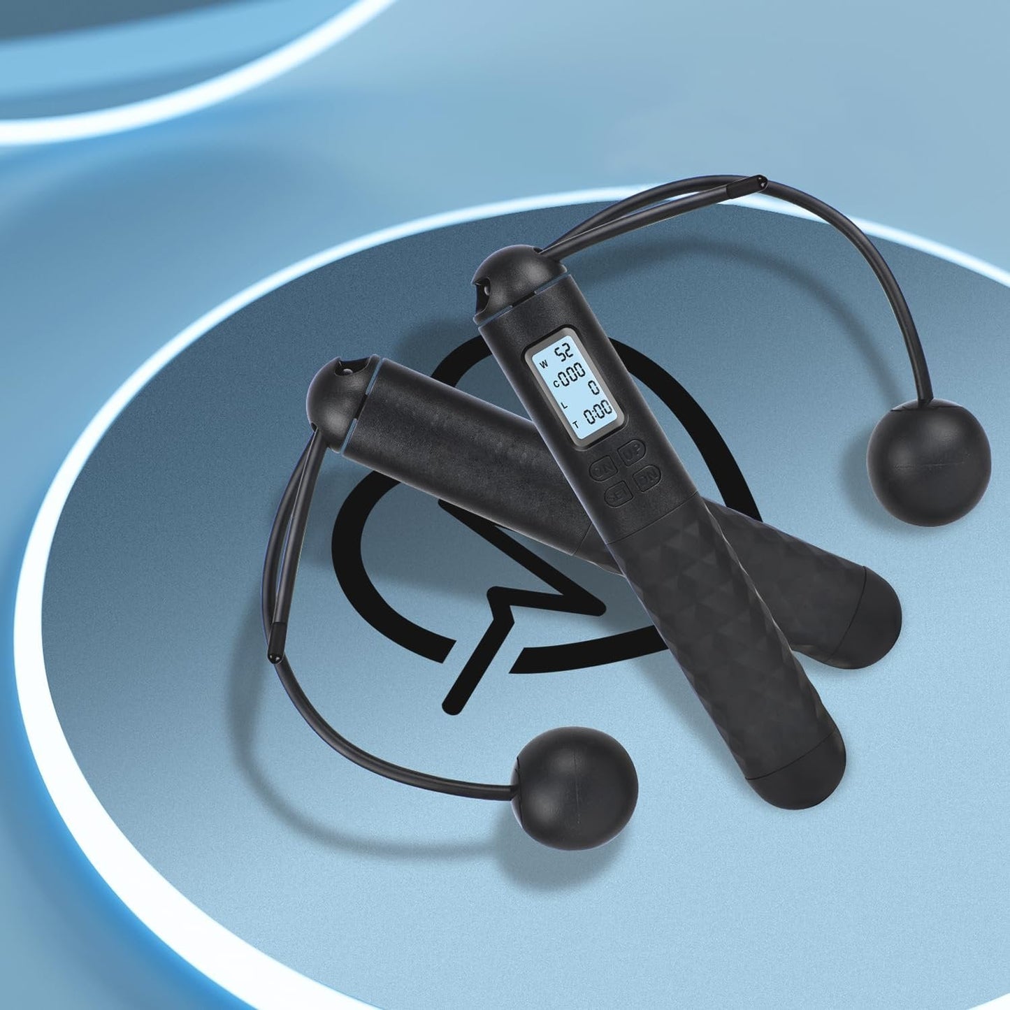 Hoppa rep med räknare, trådlöst hopp rep, smart viktade hopp rep