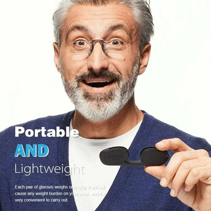 🔥Superdeal! 34% Rabatt! – Portabla Mini-Näsklämma-Läsglasögon
