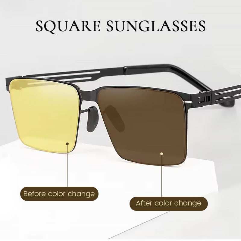 🔥 49% RABATT – Square Sunglasses för Dag- och Nattbruk
