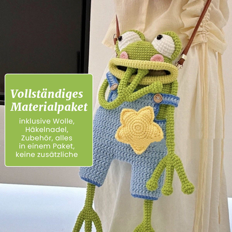 🔥 Skapa din egen stil! 36% Rabatt! - DIY Virkad Axelremsväska med Stor Grodmun