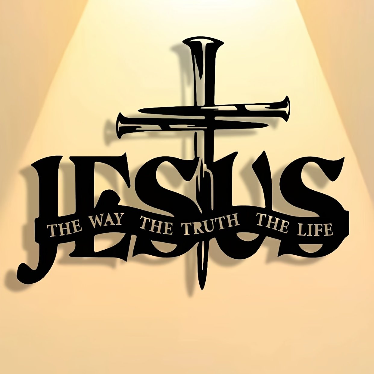 (🎁Sista dagen 49 % rabatt)🔥Jesus & Cross Design Wall Art - ⌛Begränsad handgjord serie