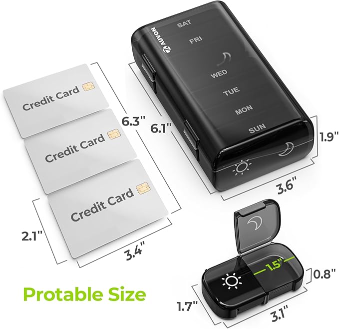 🔥Superdeal! 39% Rabatt! – Portabel Ljus- och Fuktresistent Pillerlåda