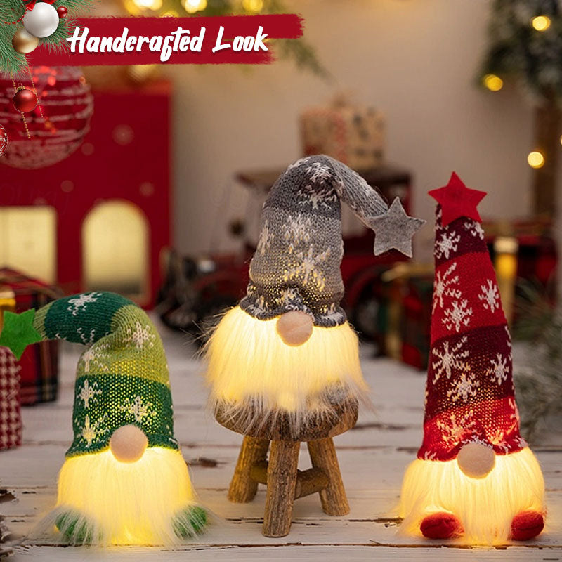 🎄 Julglödande Tomtefigur – Julig Juldekoration med Ljus 🎅✨