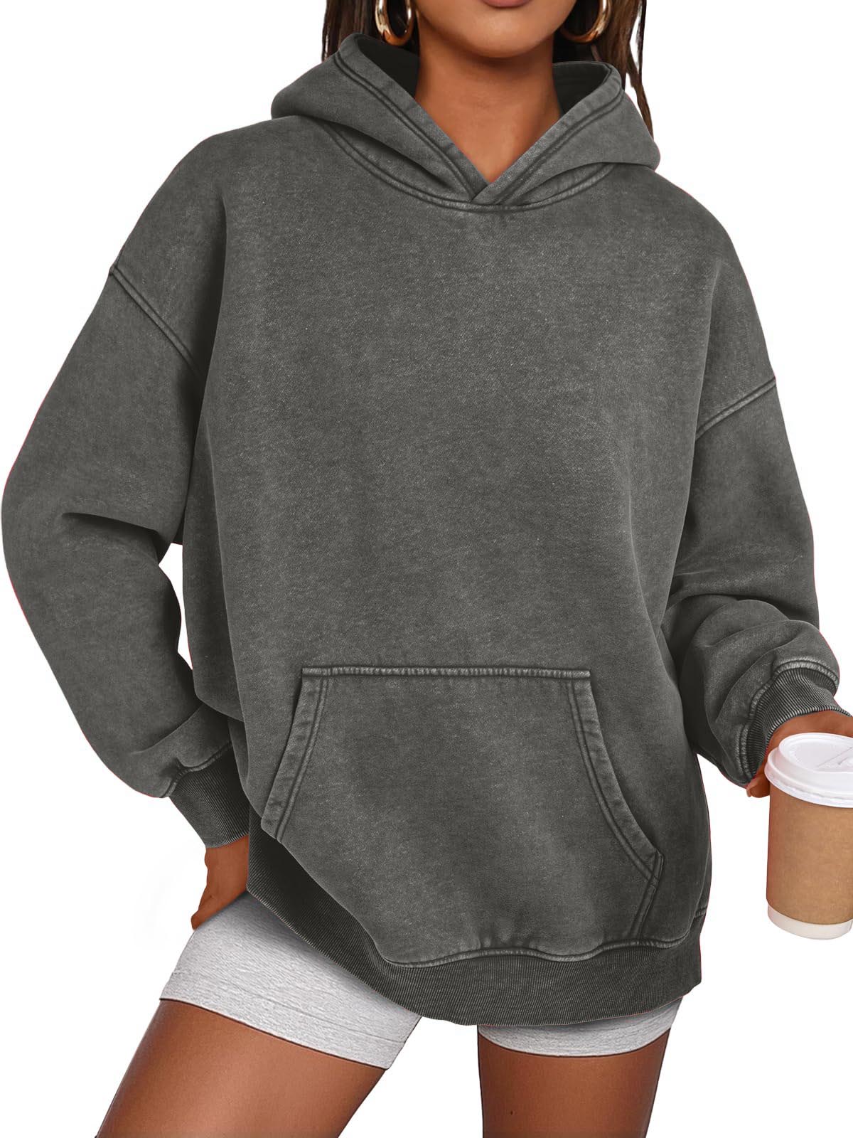 ✨Unisex Casual Oversized Acid Wash Toppar Hoodie Tröja (Köp 2 Fri Frakt)