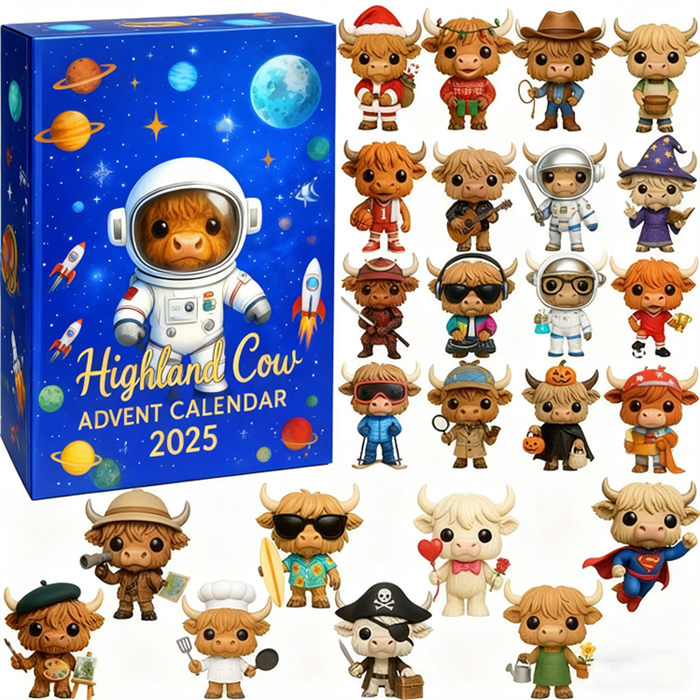 🐮🧑‍🚀Astronaut Highland Cow Adventskalender 2025 --24 dagar av överraskningar🎄✨